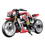 KIT DE BLOCOS DE MONTAR JIQILE MOTORCYCLE MOTO VERMELHA 467 PEÇAS 47110